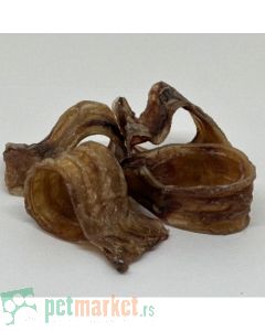 Crazy Pet Lovers: Sušeni goveđi grkljan Natural Dried Beef Trachea, 5 kom