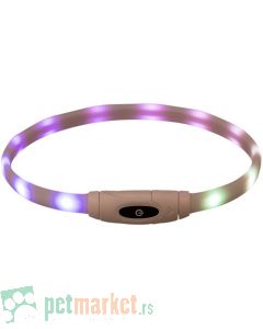 Trixie: Svetleća ogrlica za pse USB Flash Light Ring Purple