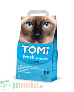 Tomi: Posip za mačke sa mirisom bora, 5 kg