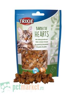 Trixie: Poslastica za mačke sa 70% piletine Barbecue Hearts, 50 gr