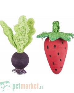Trixie: Set igrački od drveta za glodare, Jagoda i Cvekla 