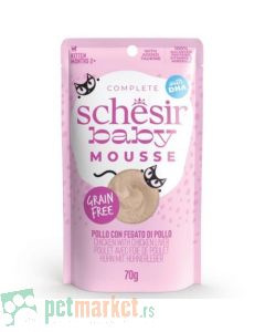 Schesir: Hrana za mačiće u vidu musa Baby Cat Mousse, 70 gr