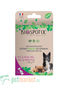Biospotix: Ampule protiv parazita za male i srednje rase S/M Dog Spot On, 5x1ml