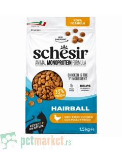 Schesir Dry: Hrana za odrasle dugodlake mačke Hairball, Piletina