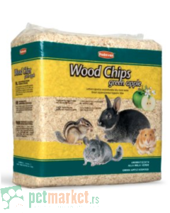 Padovan: Higijenska podloga za glodare Woodchips Green Apple, 1 kg