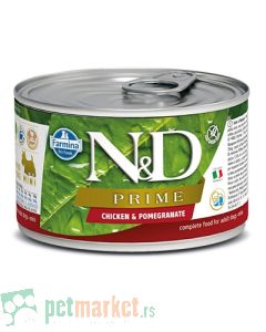 N&D Prime: Vlažna hrana za pse malih rasa Mini Adult, 6x140 gr