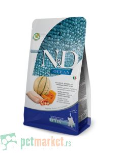 N&D Ocean: Hrana za mačiće Kitten, Bakalar, Škampi & Bundeva