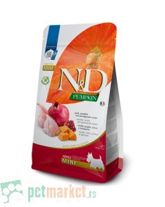 N&D Pumpkin: Hrana za pse Mini Adult, Prepelica & Nar