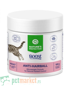 Nature's Protection Boost: 2u1 poslastice za smanjenju stvaranja kuglica dlake Anti-Hairball, 120 gr
