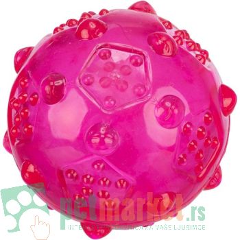 Trixie: Bobičasta lopta za pse Ball Pink, 7 cm
