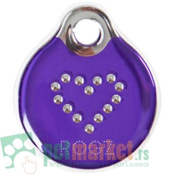 Rogz: ID privezak za pse Purple Chrome