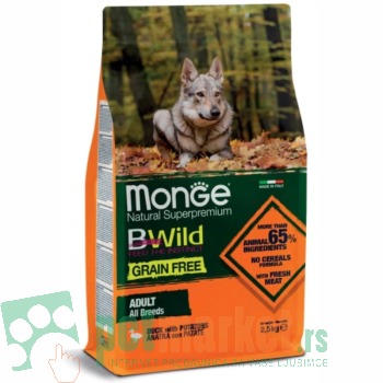 Monge Bwild: Hrana za odrasle pse Adult Grain Free, Pačetina