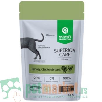 Nature’s Protection: Sos bez žitarica za mačiće Kitten, 85 gr x 12 kom