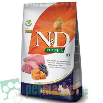 N&D Pumpkin: Hrana za pse Mini Adult, Jagnjetina & Borovnica