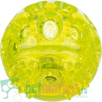 Trixie: Svetleća lopta za igre noću Flashing Ball Lime, 7.5 cm