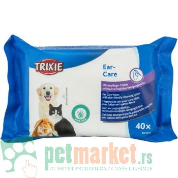 Trixie: Vlažne maramice za negu ušiju Ear Care Wipes, 40 kom